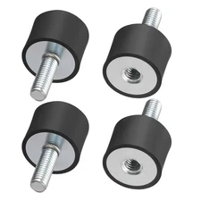 4PACK M6 Thread Male Female Rubber Mounts Home Vibration Isolators 20x15mm