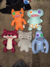 LOT OF 5 Fuggler Plush 9 Inch Original Run Retired Hard To Find Monster Toys