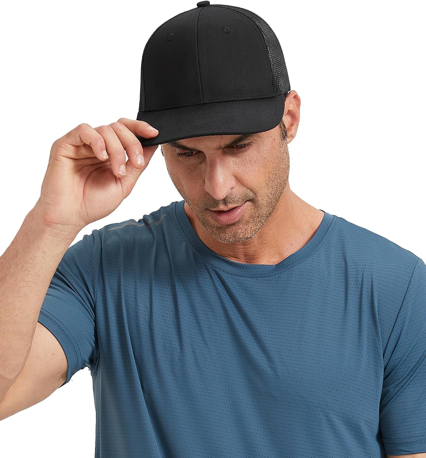 Zylioo M/L/XL/XXL Trucker Hats for Big Heads,2 Tone Snapback Mesh Caps,Large Su