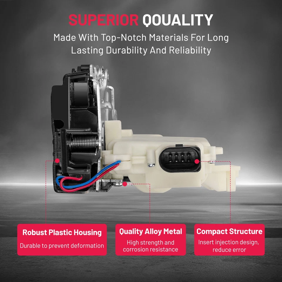 Door Lock Actuator For 99-2010 Volkswagen Jetta Front Passenger Side 3B1837016CF Foto 3 de 4