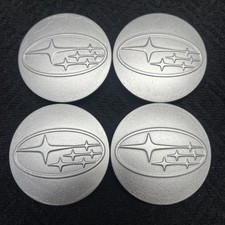 Set Of 4 Subaru 28821sa030 Oem Center Wheel Lug Hub Cap Rim Cover Silver G0621