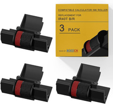3 Pack Compatible Calculator Ribbon Replacement for Casio Hr-100Tm Ink IR-40T Ca
