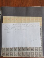 Romania Timbru de Ajutor, 5 bani Overprint Taxa De Plata unique error rare sheet