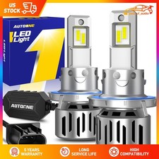2 AUXITO H13 9008 High Low Beam LED Headlight Bulb White 5000LM Bright 6000K 13S