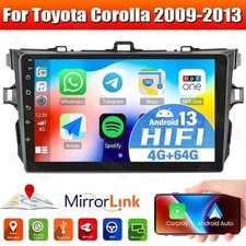 4 64G For Toyota Corolla 2009-2013 Android 13 Carplay Car Stereo Radio GPS WiFi