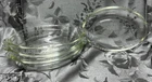Vtg Pyrex Coca Cola Stamped Small Oval Glass Dessert Ice Cream Coke Dish Set 4