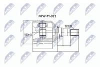 Nty NPW-TY-022 Gelenksatz, Antriebswelle FüR Toyota