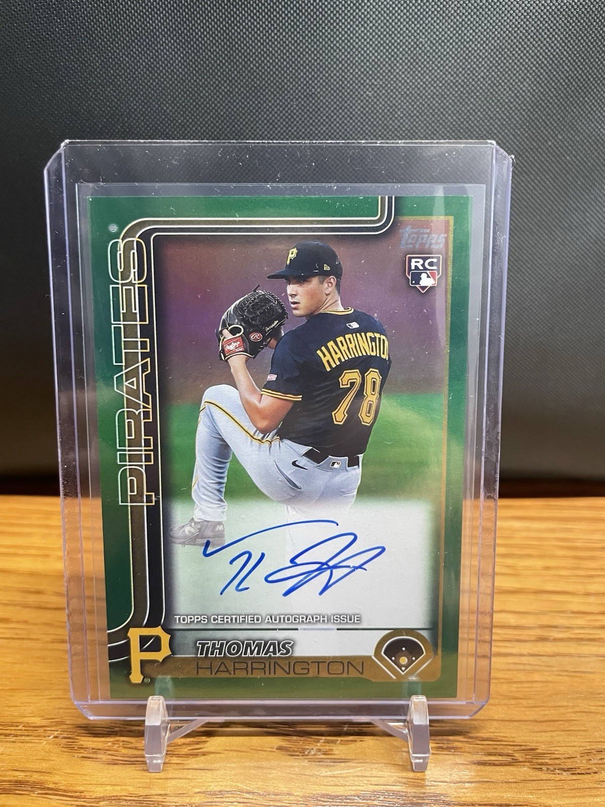 2025 Topps Update Real One Auto Thomas Harrington #US273 Green Foil /99 RC