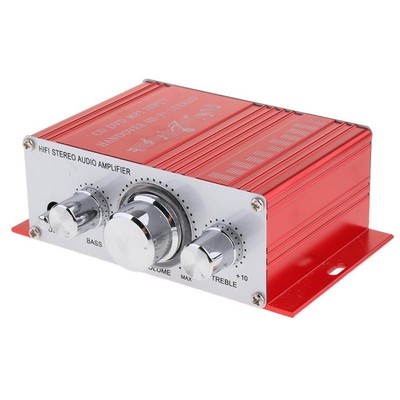 Mini-HiFi-Stereoverstärker Amp Radio MP3 20W 12V Für Car Home System-Rot