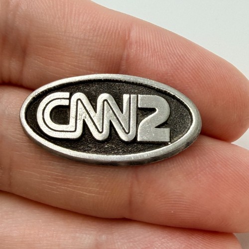 CNN2 Cable News Network Channel Logo Lapel Pin Pewter Broadcasting Media CNN