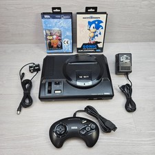 Sega Mega Drive MK1 Console Bundle w/ Controller Cables Sonic Road Rash PAL VGC