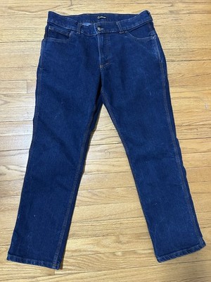Origin USA Work Jeans Men's 34x30 Blue Denim Relaxed Fit Dark Wash Factory
