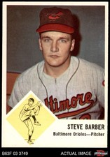 1963 Fleer #1 Steve Barber Orioles 7 - NM