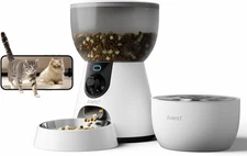 ARENTI Smart Automatic Cat Feeder and Water Fountain 4L Dispenser with 2K Camera