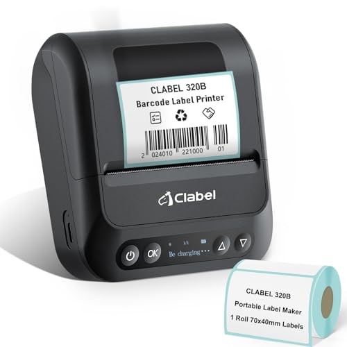Bluetooth Label Maker 320B 3 Inch Thermal Barcode Printer for Easy Printing