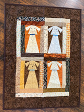 Brand New Baby Boy Handmade Quilted 26"x46" Puppy Dog Quilt