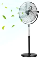 Uimoso 18" Industrial Pedestal Fan 3 Speed Fan Pedestal Height Adjustable