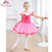 Girls Ballet Costume Tutu Dress Dancing Skirt Bowknot for Perfomance Stage