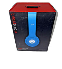 Beats Solo HD On-Ear Headphones Blue   With Case  Cable   Tested  Working USA