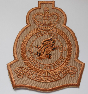 XI Squadron RAF Squadron / Wappen Stoff Patch Desert Wear
