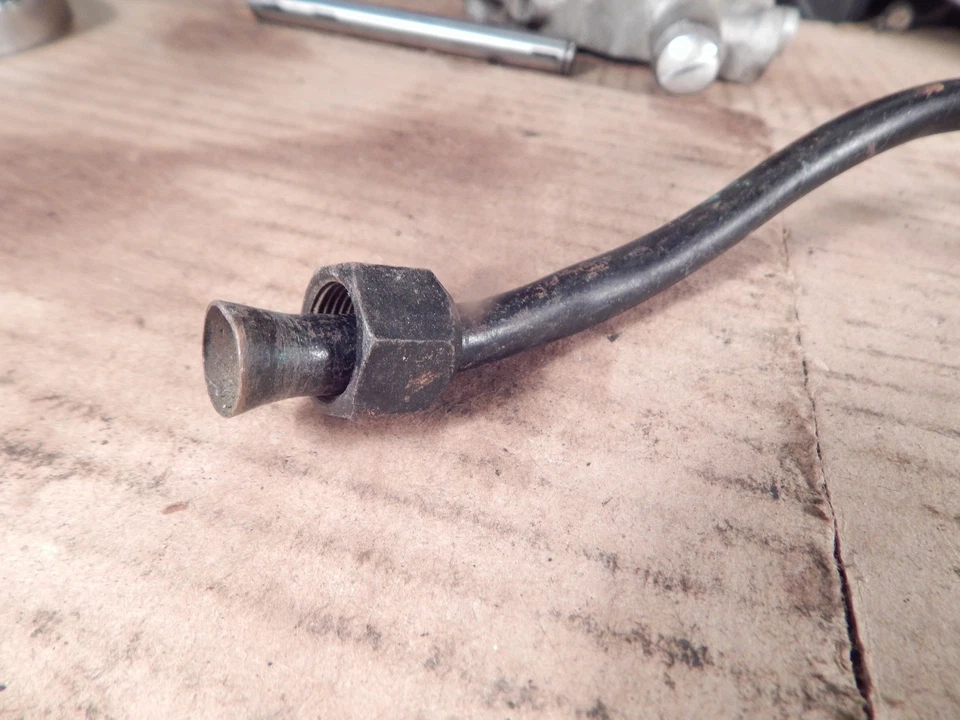 OEM Harley COPPER 1938 1939 45 WL cabeza plana original línea de aceite tanque motor Foto 3 de 4