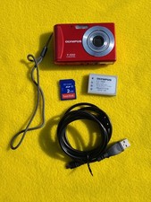 Olympus T-100 12MP Red Digital Camera with Battery No Charger Tested