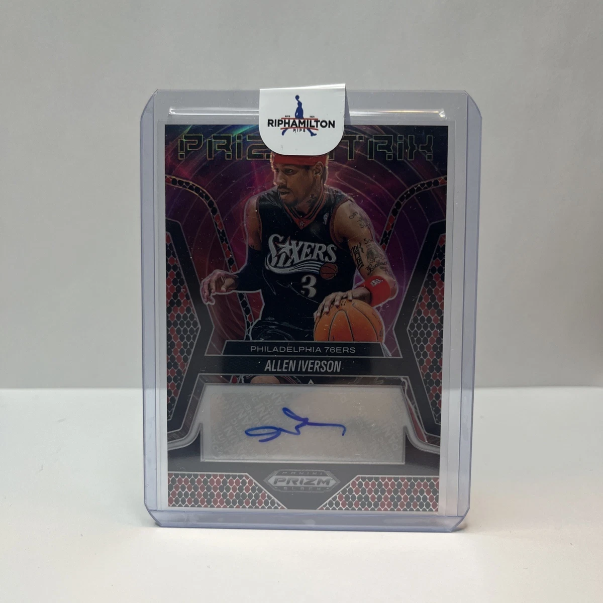 Panini Allen Iverson Basketball Autographed Sports Trading Cards