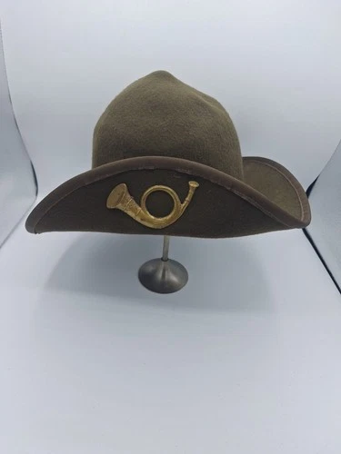 Civil War Hat Brown 100% Wool Size 22/23in Made In USA