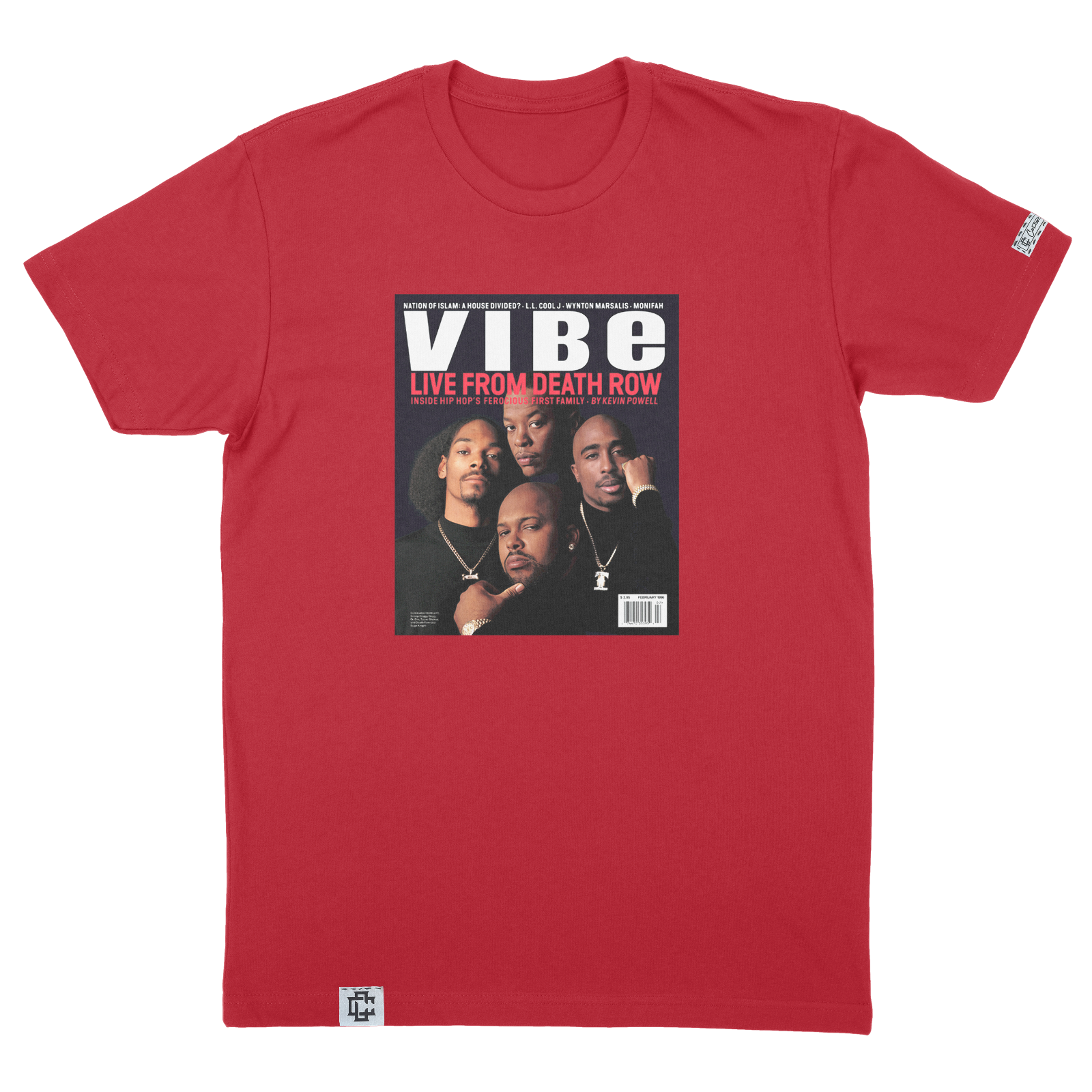 FILA T shirt vintage Vibe Magazine Live From Death Row anni '90 Hip Hop