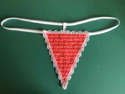Womens COCA COLA Coke Soda Pop String Thong Lingerie Underwear