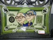 Peggy Karr Fused Glass Berkshire Hathaway Tray Warren Buffett Charlie Munger