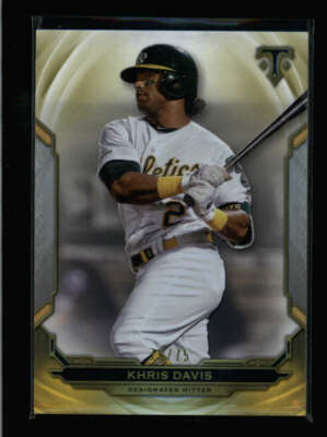 KHRIS DAVIS 2019 TRIPLE THREADS #14 CITRINE PARALLEL #75/75 AY3351