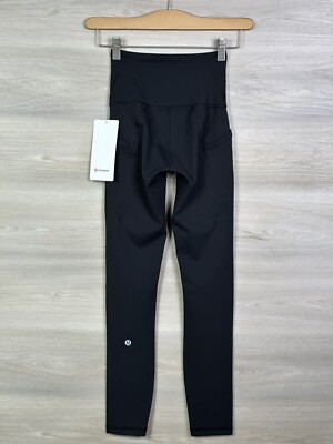 Lululemon Wunder Train HR Tight 25” Pockets Everlux Size 6 Black