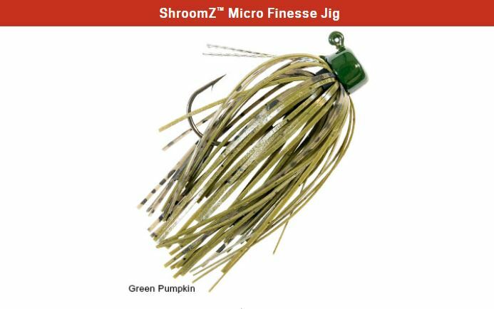 Z-Man ShroomZ Micro Finesse Jig 1/8 oz Green Pumpkin MFJ18-02 Bass