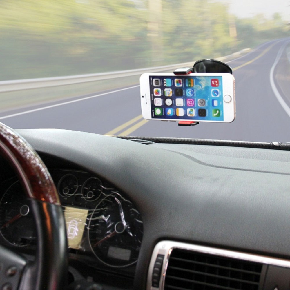 Car Phone Clip Windshield Vehicle-mounted Phone Holder 360 Degree Phone Support