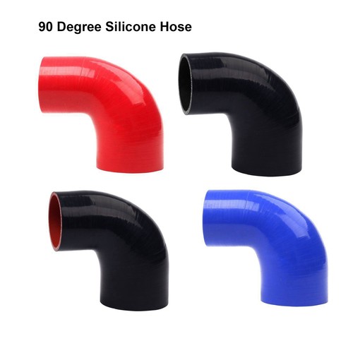 Straight/45/90 Degree Silicone Hose Reducer Intercooler Coupler Turbo Black Red - Picture 4 of 10