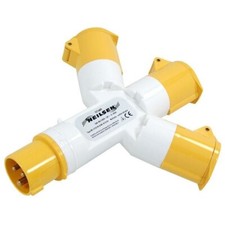 3 Way Y Splitter Socket Adaptor 110 V 16 A Amp (Genuine Neilsen CT1689)