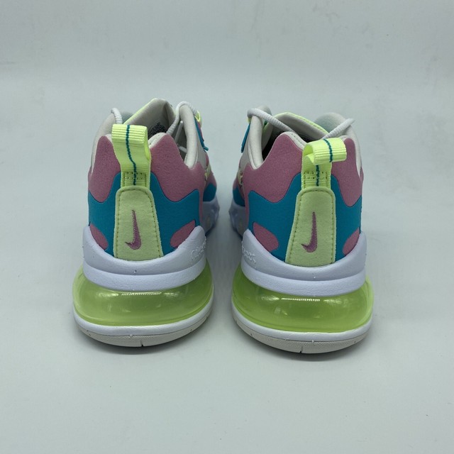Size 7.5 - Nike Air Max 270 React Pastel Barely Volt/Platinum Tint/White for sale online | eBay