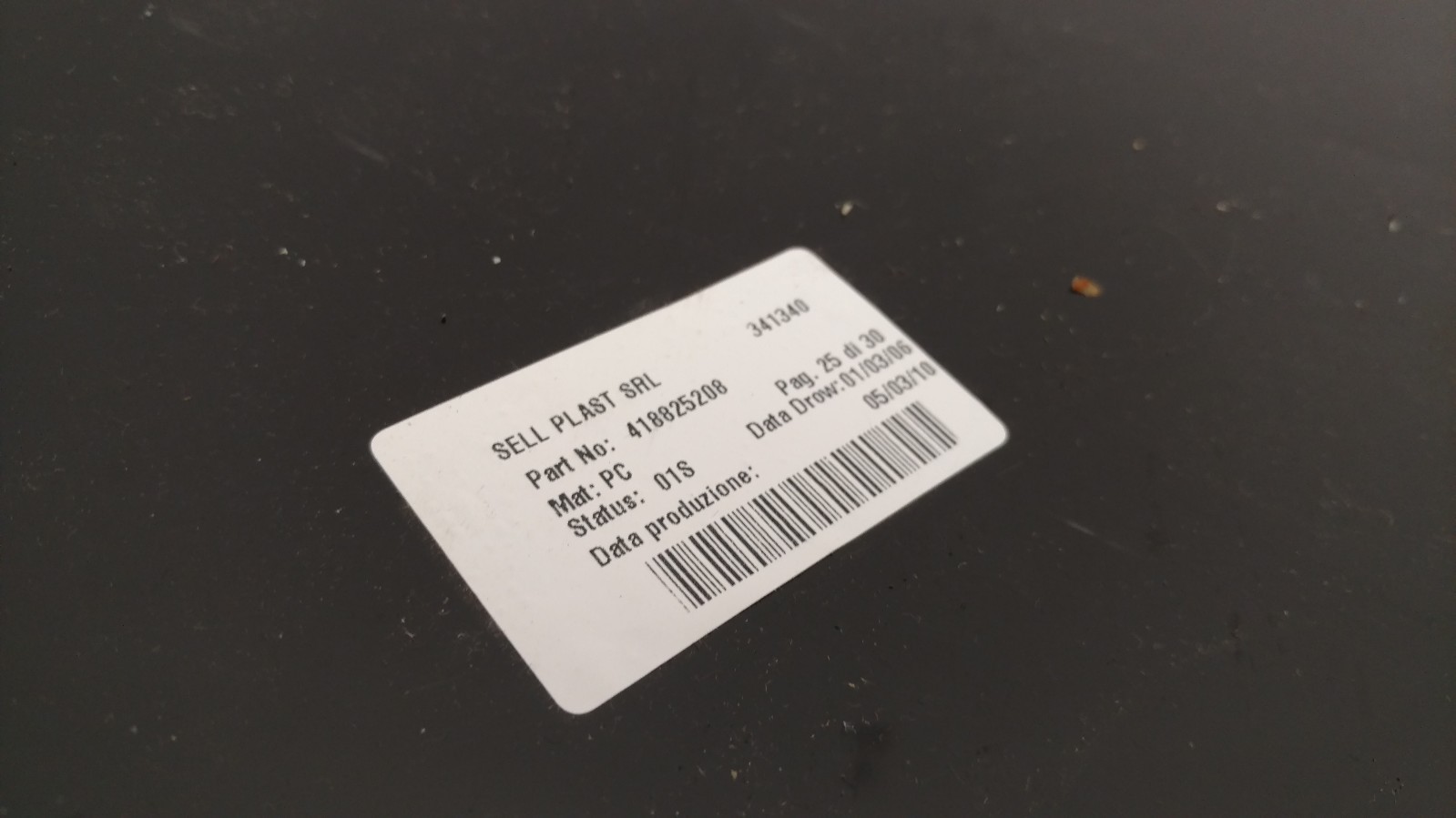 LAMBORGHINI MURCIELAGO LP640 LINING PLASTIC OEM 418825208