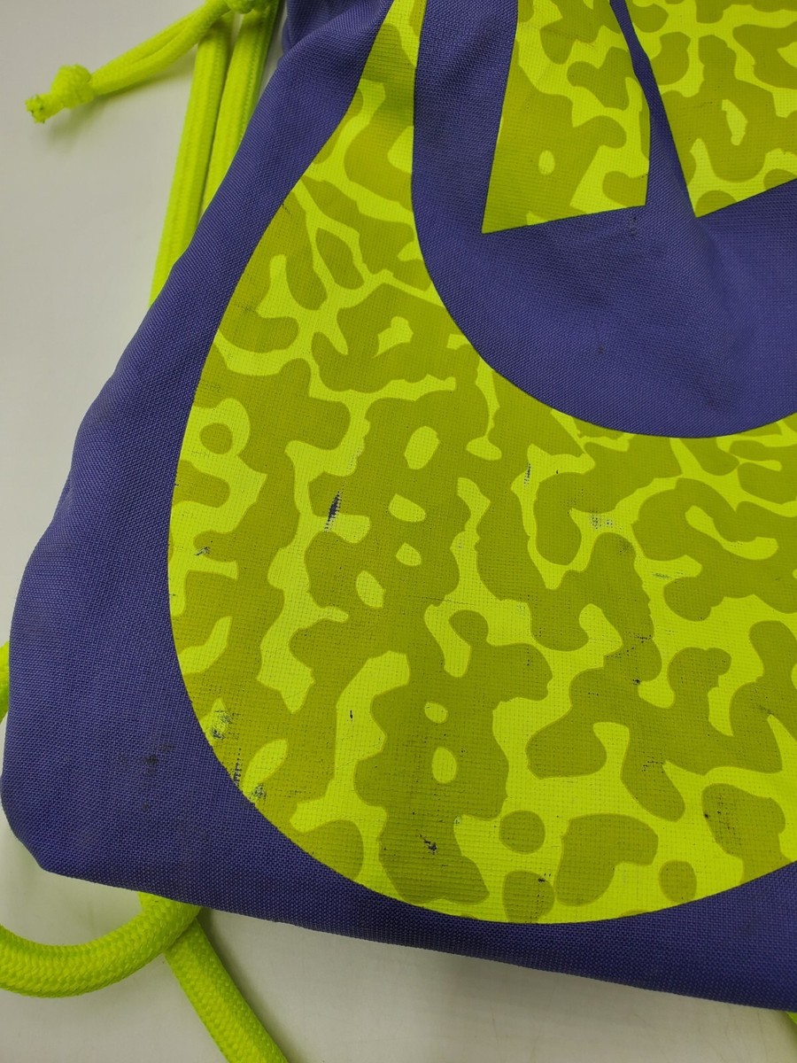 Nike Draw-String Bag Used, Purple/Neon Green | eBay