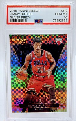 JIMMY BUTLER SILVER PRIZM 2015-16 Select Courtside #212 PSA JIMMY BUTLER SILVER PRIZM 2015-16 Select Courtside #212 PSA
