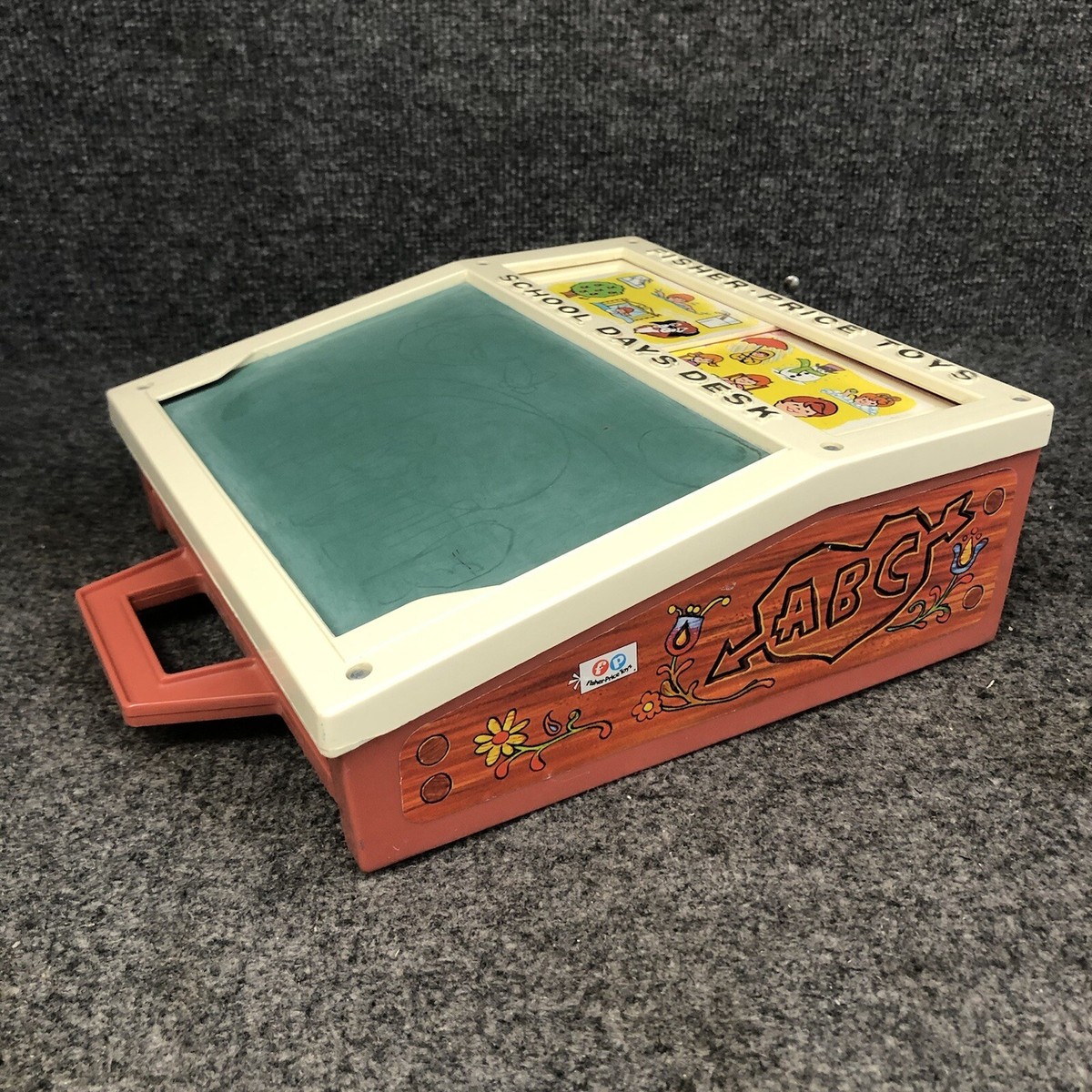 Vintage 1972 Fisher Price School Days Portable Original Play Desk