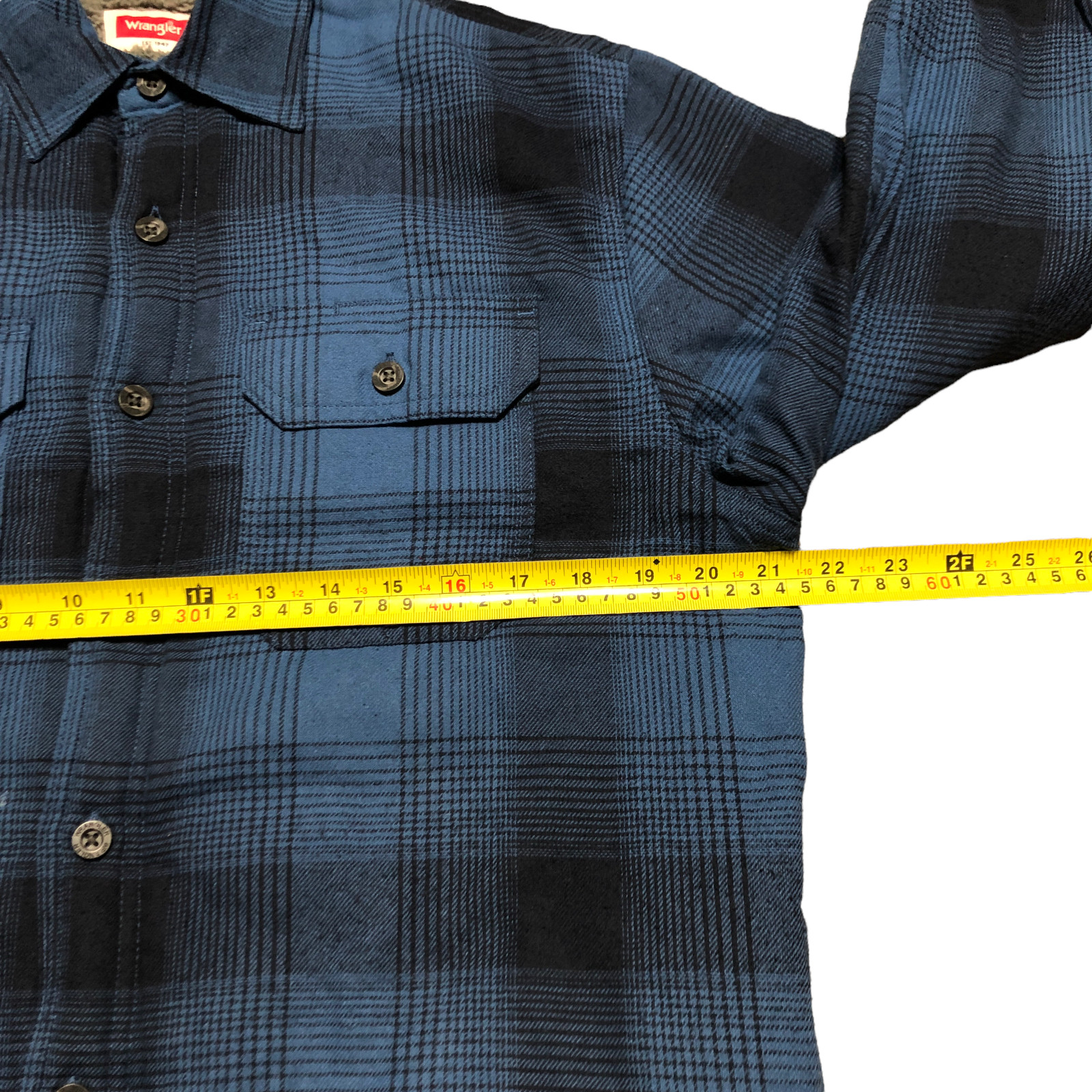 Wrangler Sherpa Lined Button Up Flannel 