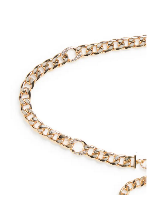 NEW Vince Camuto Sizes M/L, XL Embellished Bold Curb Link Chain Belt - Gold NEW Vince Camuto Size M/L Embellished Bold | Mercari main image 4