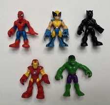 Marvel Playskool Heroes Hasbro Lote de 5 - Wolverine Hulk Spider-Man