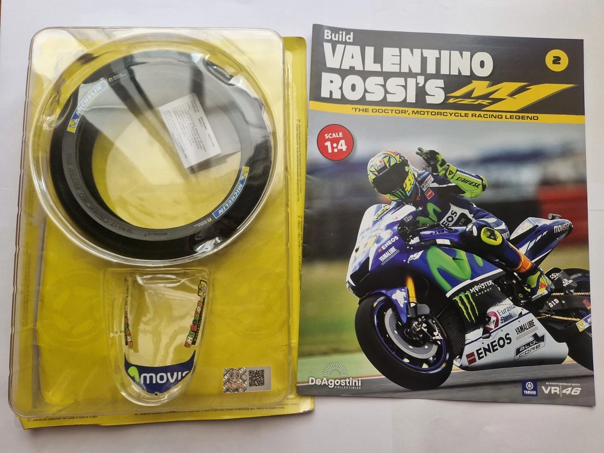 1/4 DEAGOSTINI BUILD THE YAMAHA YZR-M1 VALENTINO ROSSI BIKE PART ISSUE #2