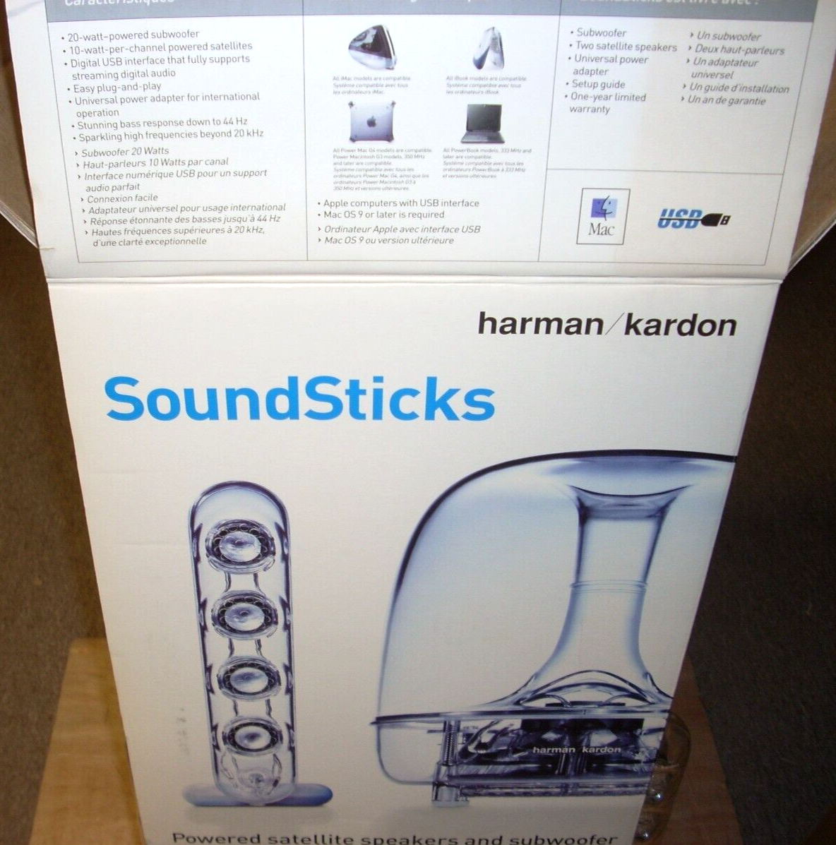 HARMAN KARDON SoundSticks subwoofer & satellite speakers - BOX