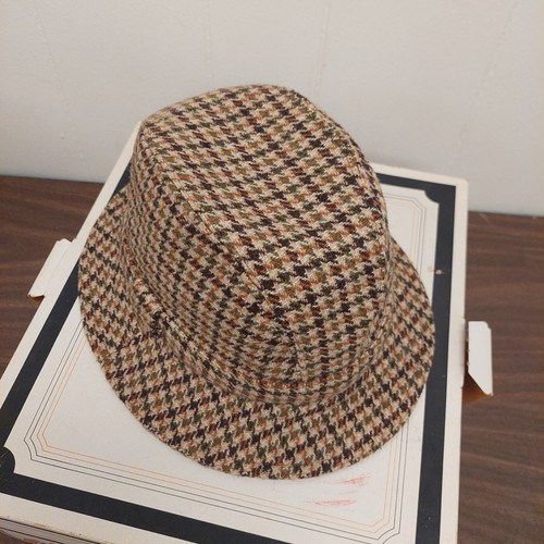 Vintage House of Tweed England Fedora Hat Mens Made in England Size Small Tan - Picture 2 of 11