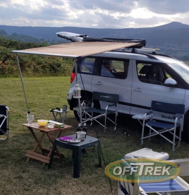 Offtrek 1.4m X 2.0m Awning For VW Camper, Land Rover, Jeep - Expedition Roof Rack Awning