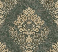 Tapete Vlies Ornamente Beige DunkelgrüN Metallic 37901-1 (3,24€/1Qm)